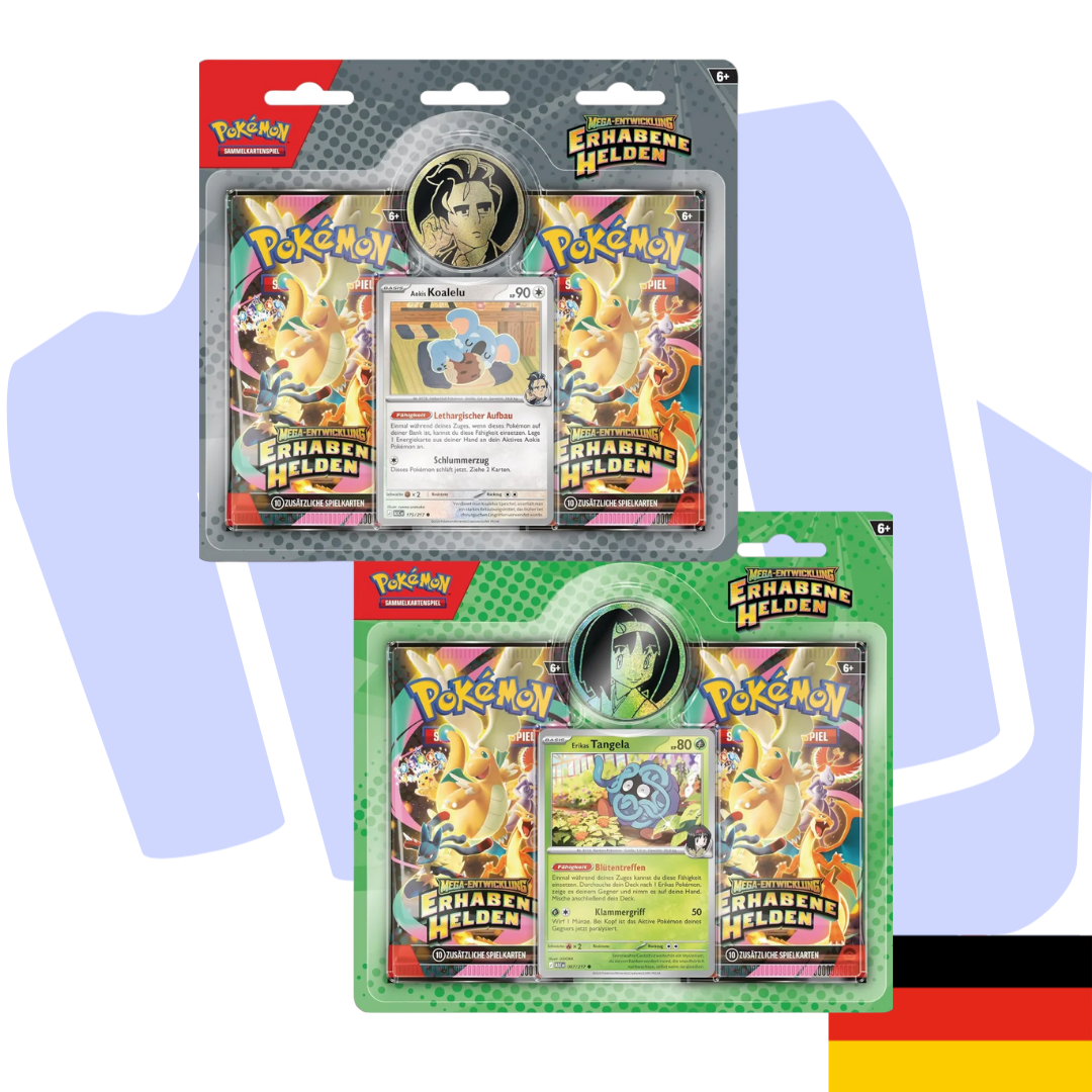 Pokemon Erhabene Helden 2er & 3er Blister Deutsch