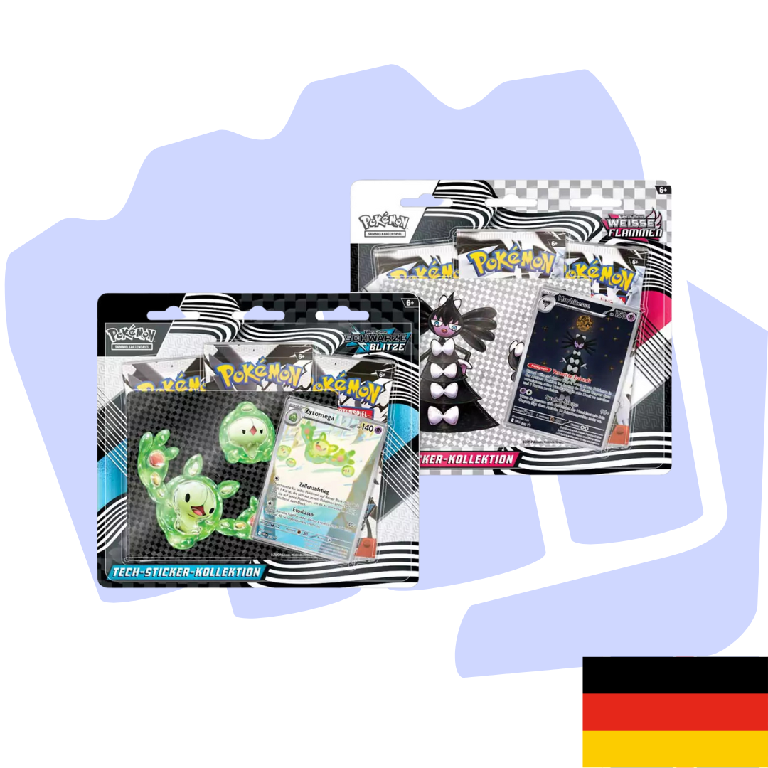 Pokemon Schwarz Blitze & Weisse Flammen Blister Deutsch