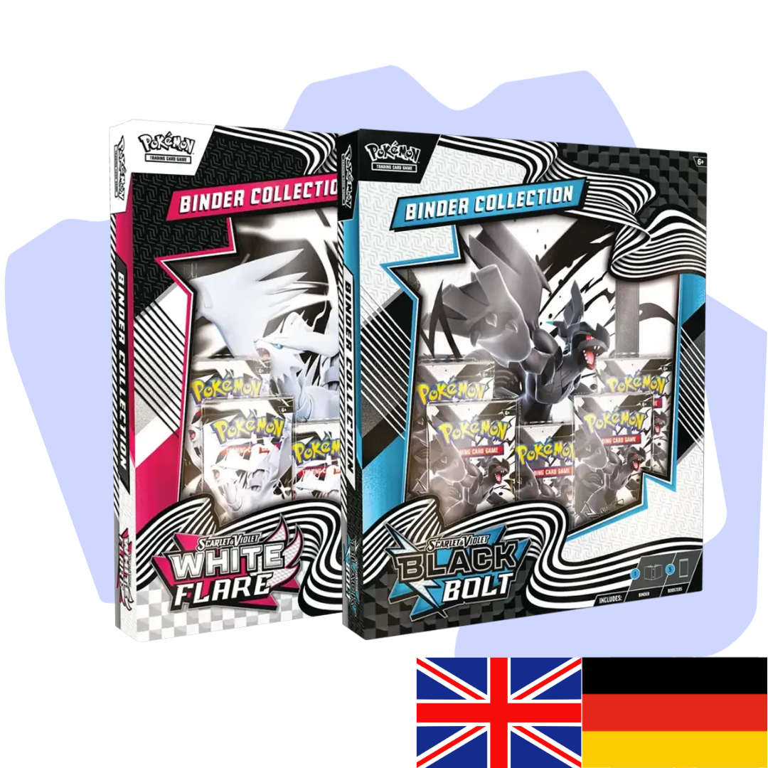 Pokemon Ordner-Kollektion Schwarze Blitze/Weisse Flammen Deutsch/Englisch