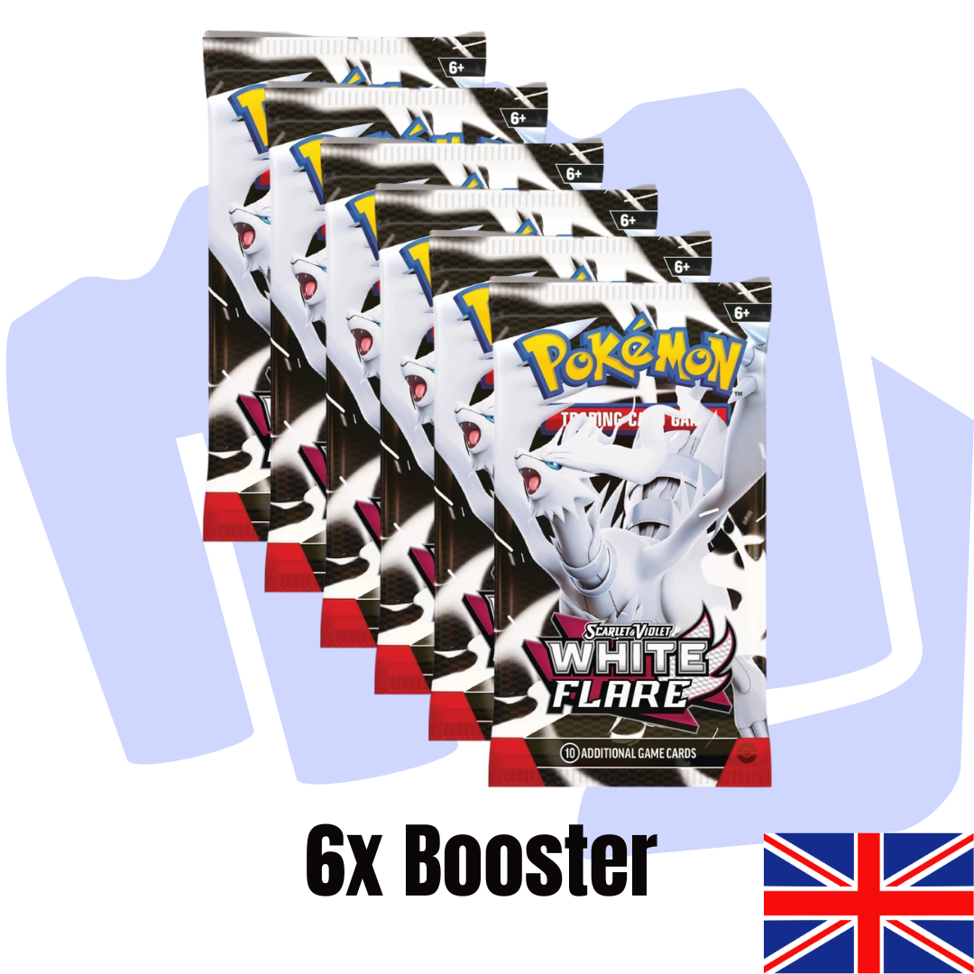 6x Pokemon Black Bolt/ White Flare Booster Englisch/Deutsch